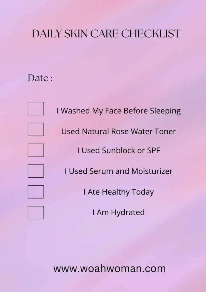 Daily Skincare To-Do Checklist